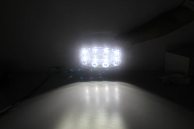 Нов мощен 64W LED ЛЕД Фар Халоген Лампа с Три Функции Неон Neon Ефект 12V - 24V Бяла светлина 6500LM