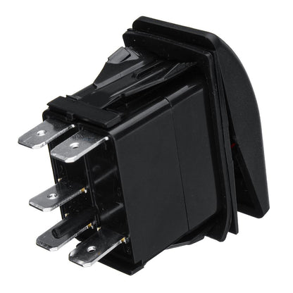 Копче, Бутон, За Вграждане, за LED Лед Бар, Халоген, Светлини, 12V - 24V, Надпис  LED LIGHT BAR , Синя Светлина