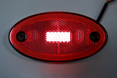 LED Светодиоден Габарит, 116mm x 60mm, Червен, Неон Ефект, Три Функции,12V-24V