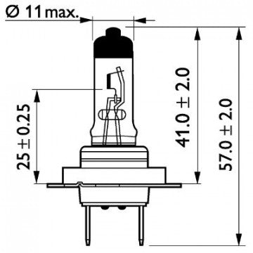1 брой халогенна крушка H7 Х7 24V 70W Philips