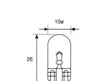 Комплект от 2 броя крушки крушка 12V T10 5W в блистер бяла светлина Philips
