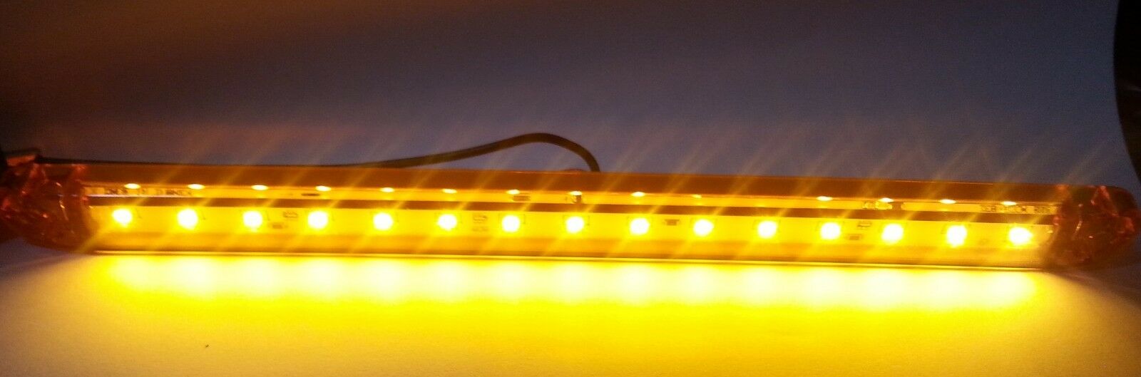 ЛЕД LED Оранжев Диоден Маркер Габарит Токос със 15 светодиода за камион ремарке бус ван каравана платформа 12V-24V