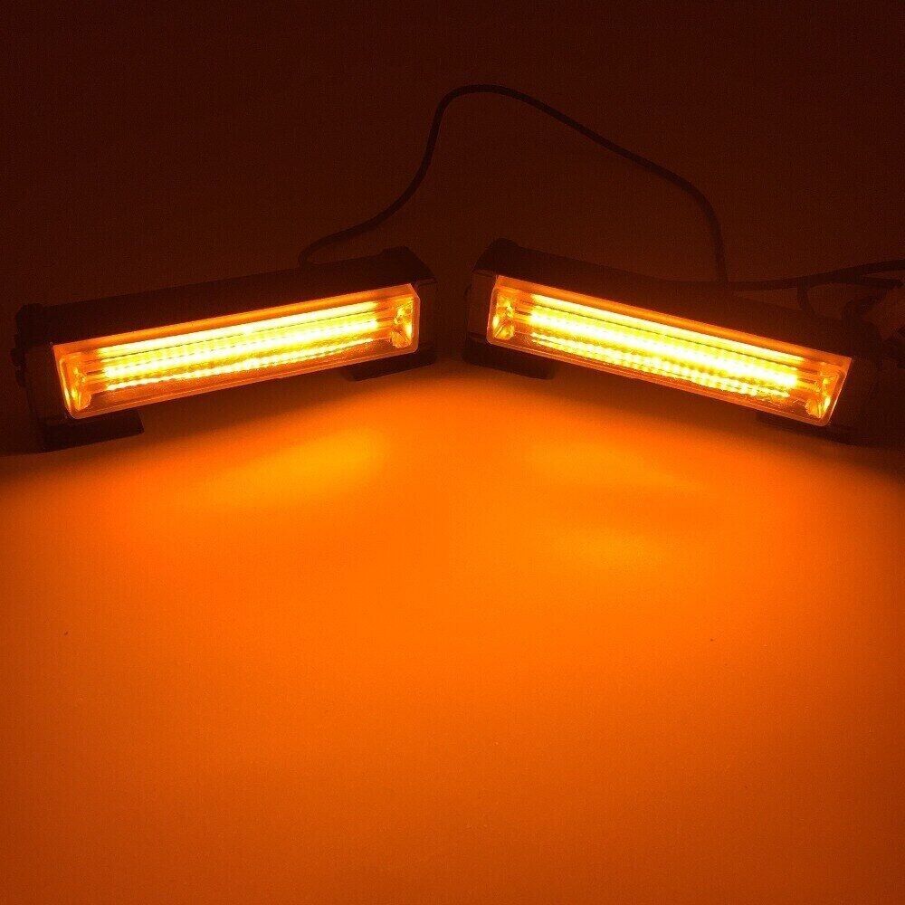 Комплект 2 Броя 16cm Сигнална Аварийна Блиц Маяк Led Бар Лампа Пътна Помощ Платформа 12V-24V 36W