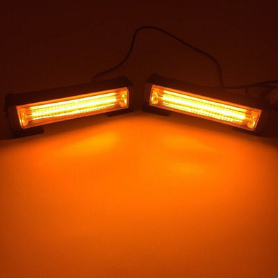 Комплект 2 Броя 16cm Сигнална Аварийна Блиц Маяк Led Бар Лампа Пътна Помощ Платформа 12V-24V 36W