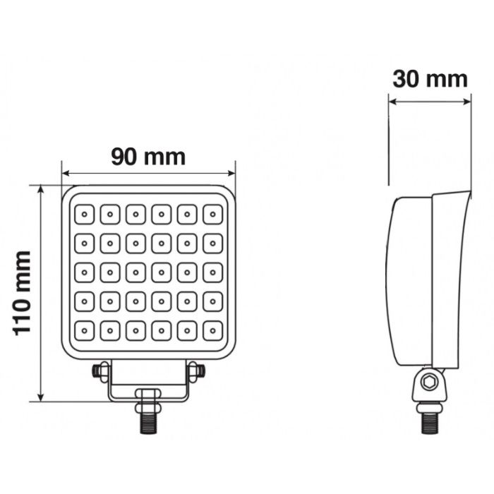 16W 1380lm LED ЛЕД Диоден Фар Работна Лампа Прожектор Задна Светлина
