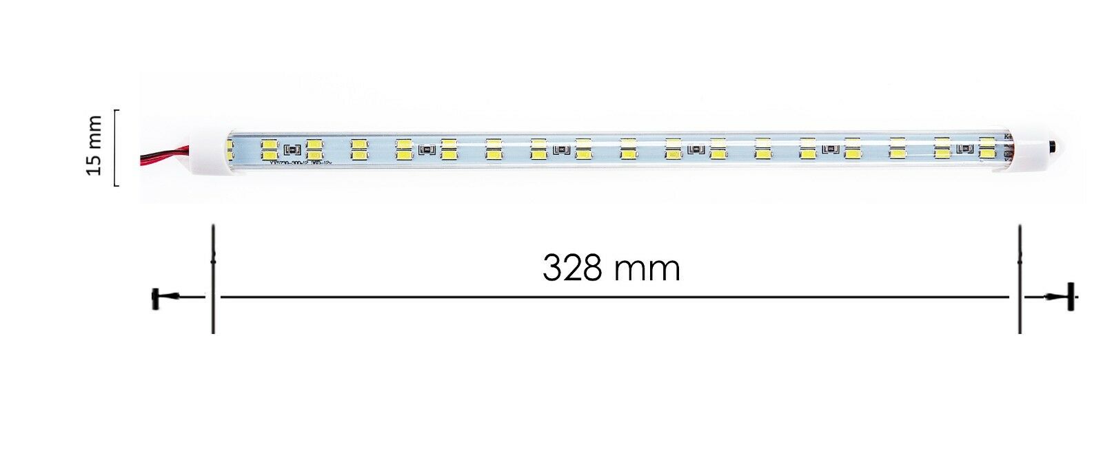 1 брой Лед Интериорна Диодна Лампа, Тръба, 32см 36 LED, Бяла Светлина, 12V, 2.25W , За Автомобил, Бус, Ван, За Дома или Офиса