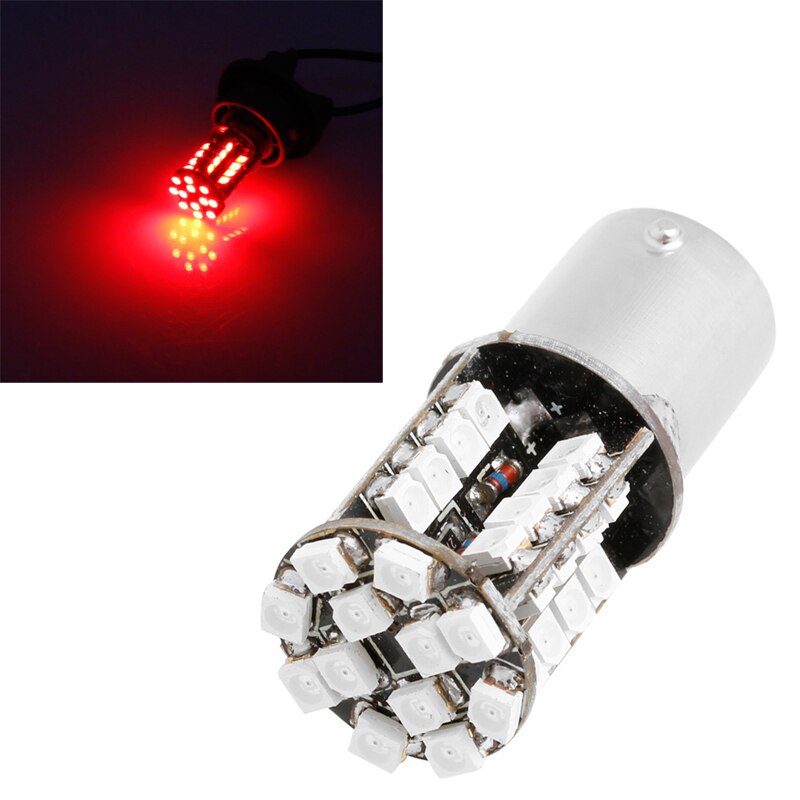 LED Лед Крушки, Стоп, 44 SMD, Canbus, 1156 (P21W), 12V, Червена Светлина