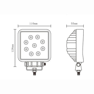 8 LED 24W Халоген Водоустойчива Светлина Работна Лампа 10-30V за Ролбар АТВ, Джип