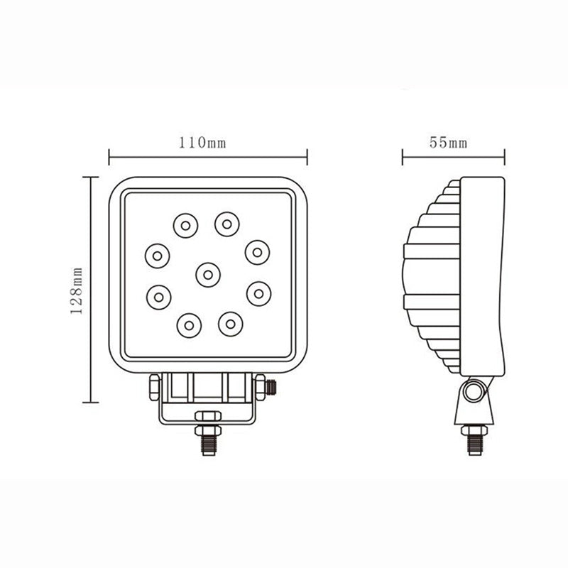 8 LED 24W Халоген Водоустойчива Светлина Работна Лампа 10-30V за Ролбар АТВ, Джип