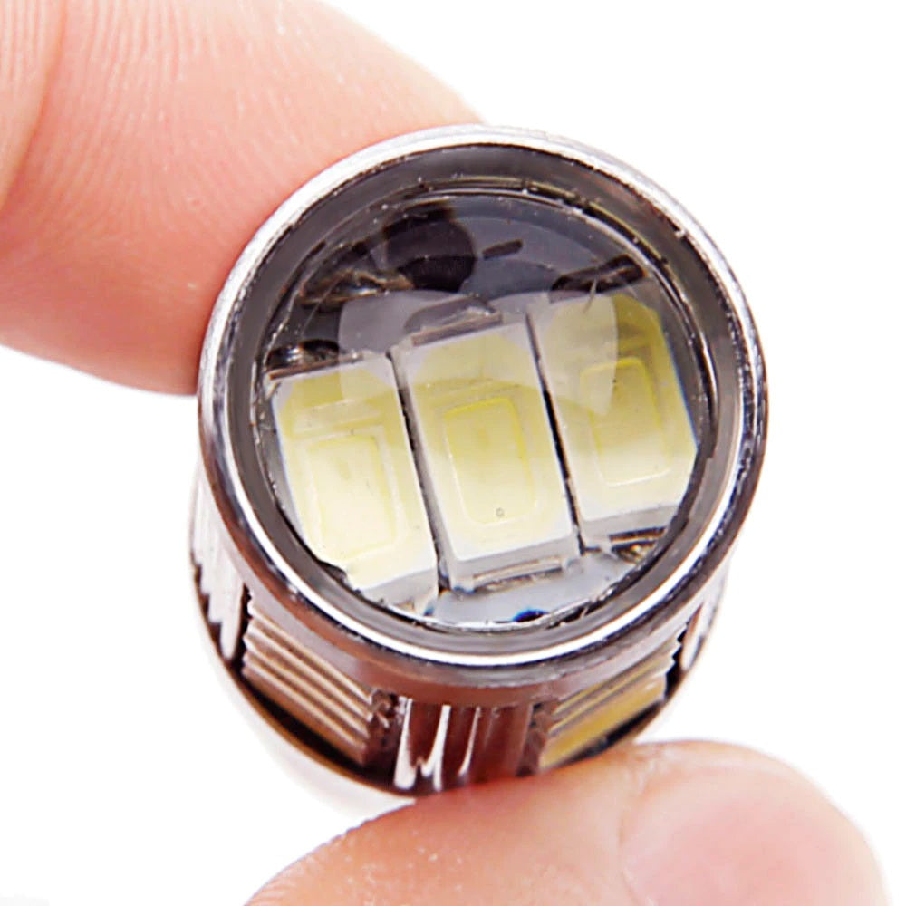 LED Лед Крушки, 33 SMD, С Лупа, BA15S 1156 (P21W), BAU15S 1156 (PY21W), 12V, Бяла, Оранжева, Червена Светлина