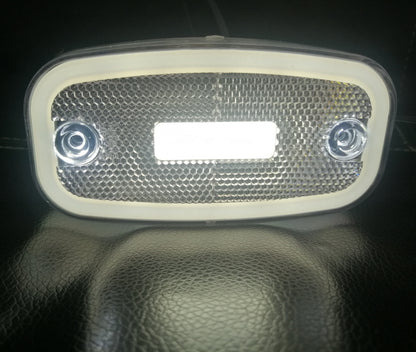 LED Бял Светодиоден Габарит Маткер Токос Неон Ефект, 122mm x 63mm , с Три Функции 12V-24V