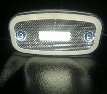 LED Бял Светодиоден Габарит Маткер Токос Неон Ефект, 122mm x 63mm , с Три Функции 12V-24V