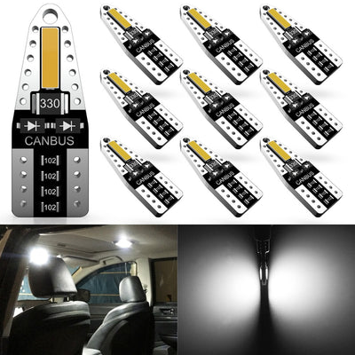 LED Лед Диодни Крушки За Габарит, Т10 W5W, Canbus, 12V, Бяла Светлина