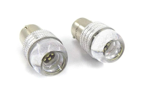 Комплект от 2 броя LED ЛЕД Крушки 6 SMD BA15S (P21W) 12V Бяла Светлина Бели 6000К