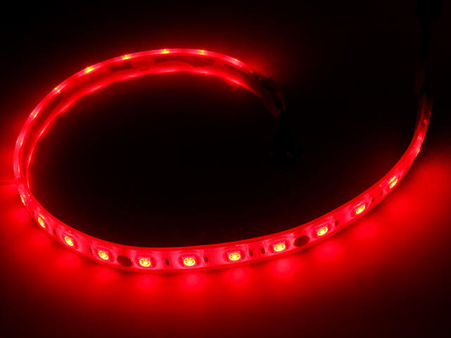 Комплект две 30СМ водоустойчиви диодни ленти - дневни светлини - 12 SMD диода - червени