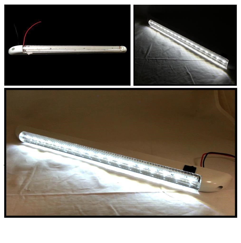 LED Лед Интериорна Диодна Лампа, Тръба, 40см, Бяла Светлина, 12V, За Автомобил, Камион, За Дома или Офиса