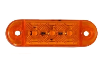 12V-24V - 3 LED страничен маркер токос габарит - за бус платформа камион ремарке автобус - 65 мм х 10 мм - оранжев