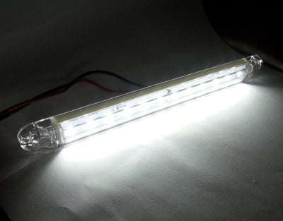 ЛЕД LED Бял Диоден Маркер Габарит Токос със 12 светодиода за камион ремарке бус ван каравана платформа 12V-24V