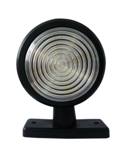 Комплект от 2 броя 12-24V висококачествени ЛЕД LED Диодни Странични Маркери, Рогчета, Светлини За Камион, Ремарке, Каравана, Кемпер АТВ и др., бяло-червено