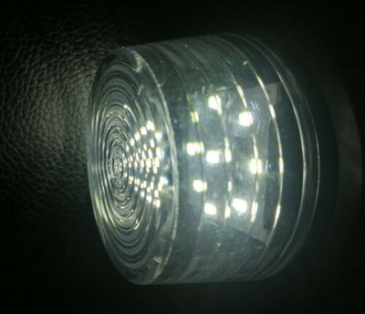 Комплект от 2 броя 12-24V висококачествени ЛЕД LED Диодни Странични Маркери, Рогчета, Светлини За Камион, Ремарке, Каравана, Кемпер АТВ и др., бяло-червено
