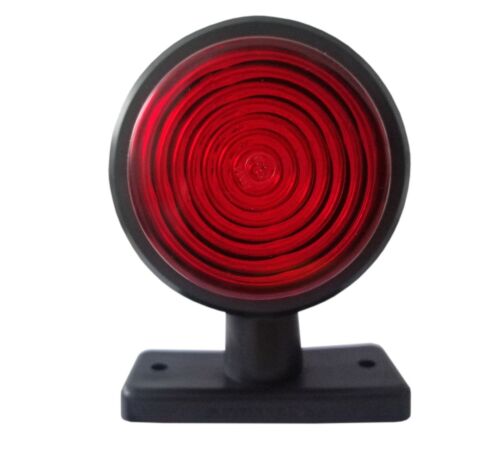 Комплект от 2 броя 12-24V висококачествени ЛЕД LED Диодни Странични Маркери, Рогчета, Светлини За Камион, Ремарке, Каравана, Кемпер АТВ и др., червено-оранжево