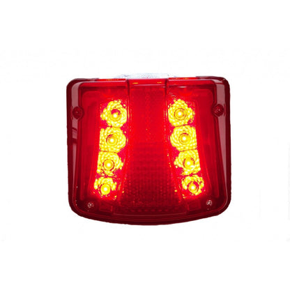 Комплект от 2 броя LED ЛЕД Плафон за регистрационен номер червен 12-24V за камион, ремарке, каравана, бус, трактор и др
