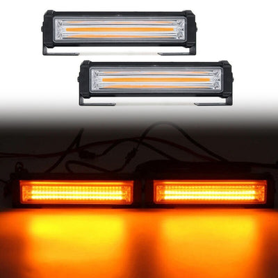Комплект 2 Броя С Контролер 12.5 cm Сигнална Аварийна Блиц Маяк Led Бар Лампа Пътна Помощ Платформа