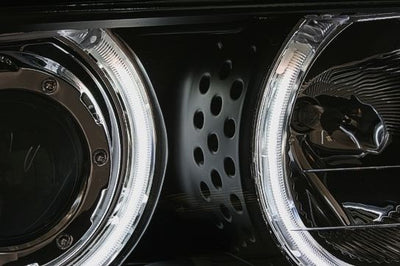 Кристални фарове за BMW E46 седан (1998-2001) - черни с CCFL