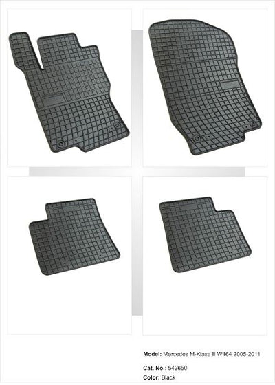 Гумени стелки Frogum за Mercedes ML W164 (2005-2013)/GL X164 – пасване по модел