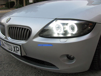 Кристални фарове  Angel Eyes BMW Z4  (03-09) - CCFL черни
