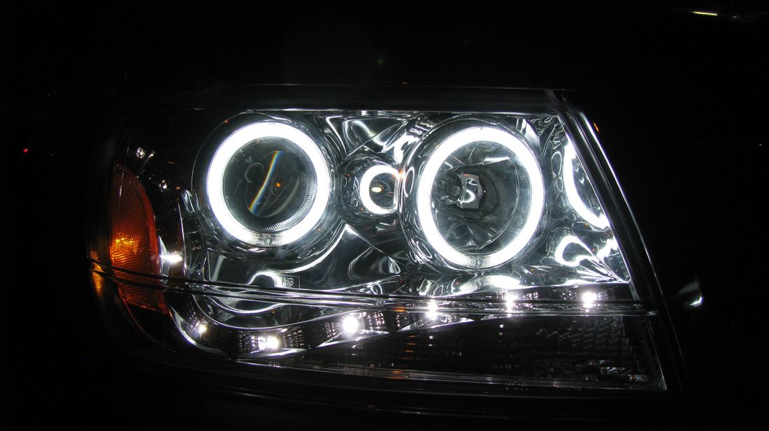 Кристални фарове Jeep Grand Cherokee (1999-2005) - хром