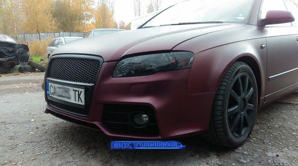 Предна броня за Audi A4 B7 8E (2004-2008) - S-Line Design с черна решетка