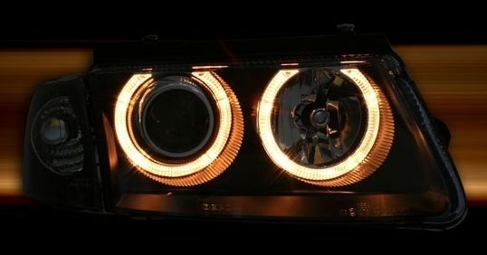 Кристални фарове  Angel Eyes VW PASSAT 3B/ B5 (1997-2000)  - черни