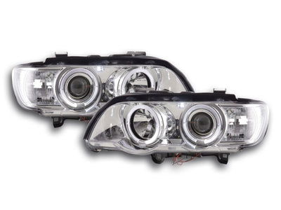 Кристални фарове  Angel Eyes BMW X5  (99-03) - хром