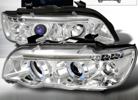 Кристални фарове  Angel Eyes BMW X5  (99-03) - хром
