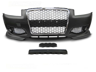 Предна броня за Audi A3 8P (2005-2008) - RS Дизайн с хром решетка