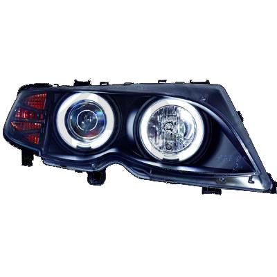 Кристални фарове CCFL Angel Eyes BMW E46 седан (2001-2003) - черни