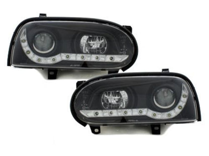 Кристални фарове DAYLINE  GOLF III  - черни