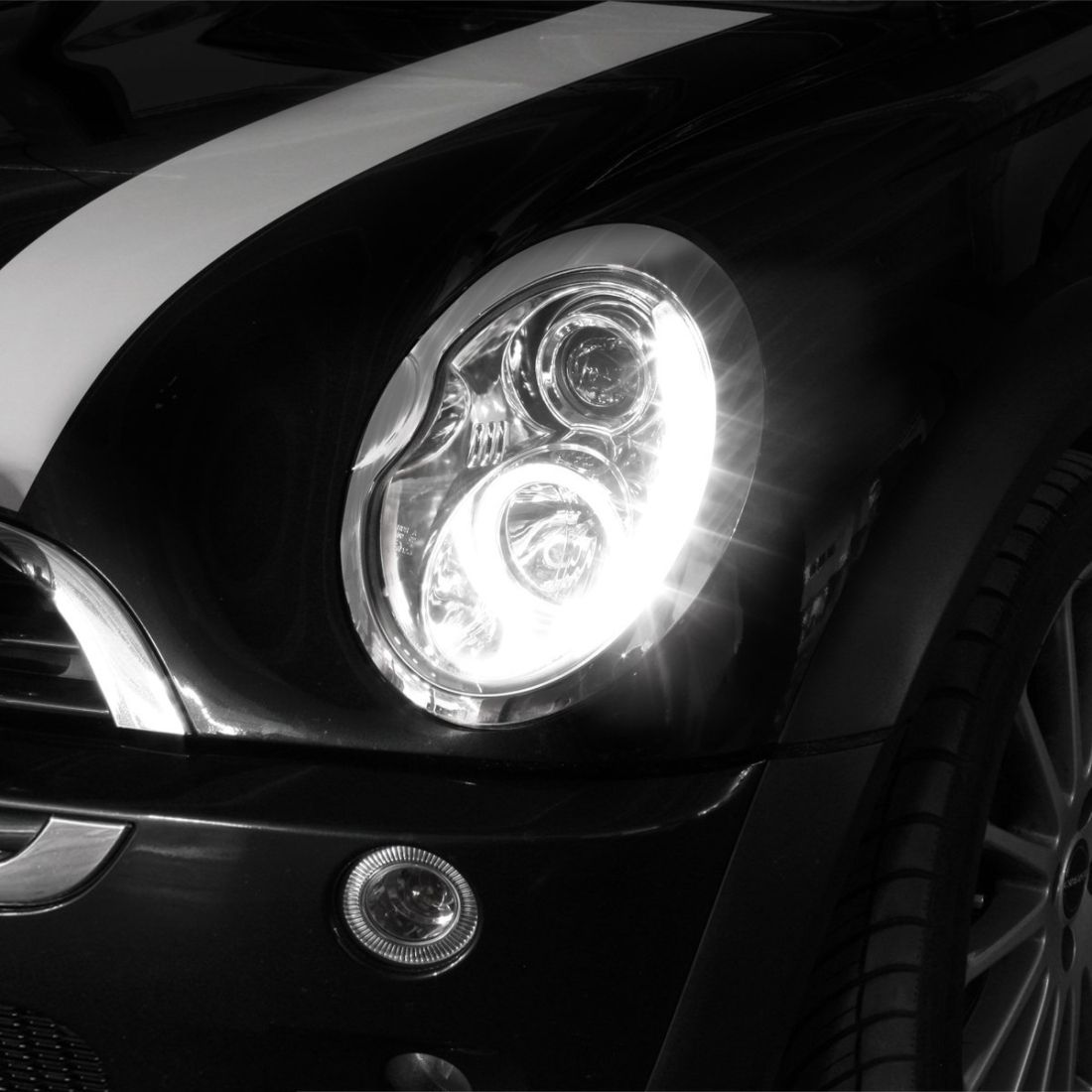Кристални фарове DAYLINE MINI (02-04) - черни