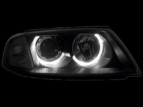 Кристални фарове  Angel Eyes VW PASSAT  B5.5 (01-05)  - черни