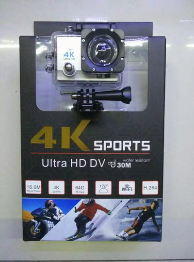 Спортна Екшън Камера с Wi-Fi, 60fps 4K Ultra HD за Мотор, АТВ, Ски, Колело и Екстремни Спортове