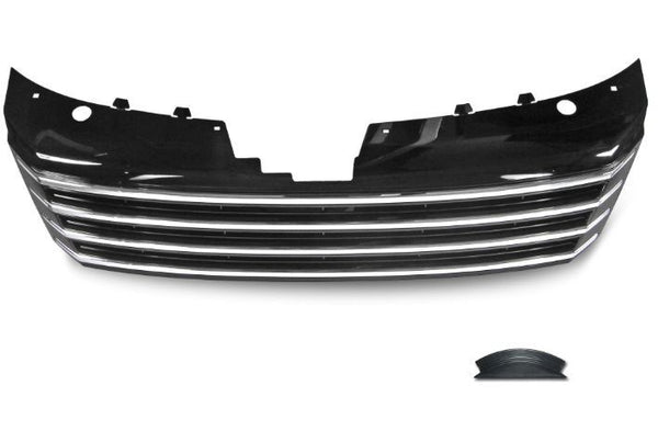 Решетка без емблема VW PASSAT 3C (2010+) - черна с хром лайсни