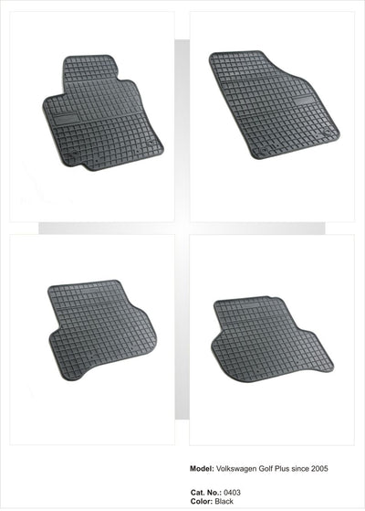 Гумени стелки Frogum за VW Golf 5 plus/Seat Altea (2005-2011) – пасване по модел