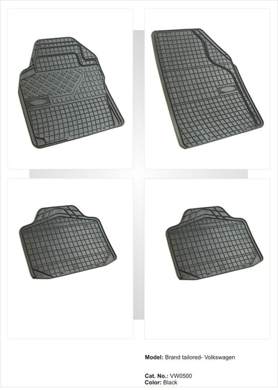 Универсални гумени стелки Frogum за VW Fox/Polo 5/Golf 5/Jetta (2007+)/Passat (2005-2014)/Touran