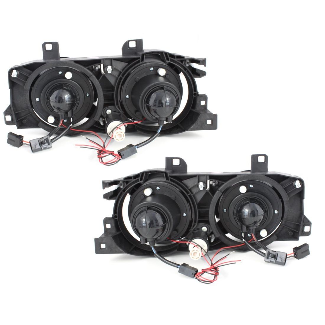 Кристални фарове  Angel Eyes BMW E32 / E34  (89-95) - хром