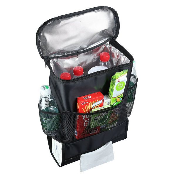Органайзер - чанта, с поставка за бутилки и телефон - черен