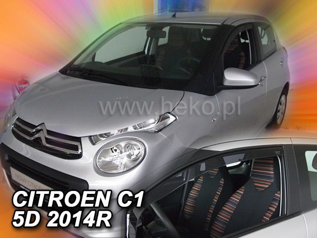 ВЕТРОБРАНИ ЗА CITROEN C1 / TOYOTA AYGO (2014+) 5 ВРАТИ - 2БР. ПРЕДНИ
