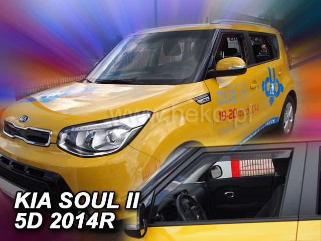 ВЕТРОБРАНИ ЗА KIA SOUL (2014+) 5 ВРАТИ - 2БР. ПРЕДНИ