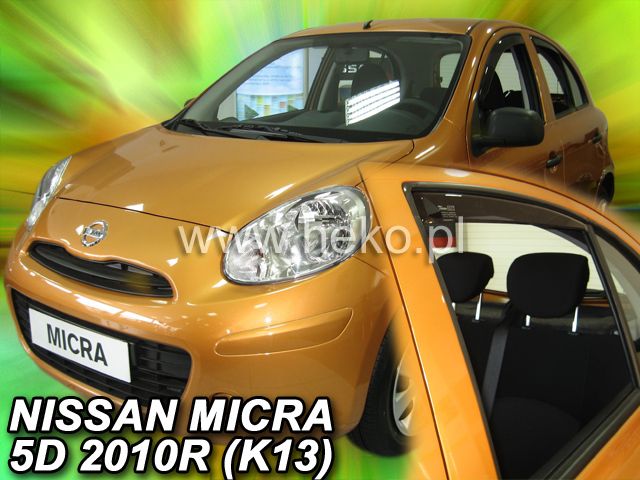 ВЕТРОБРАНИ ЗА NISSAN MICRA (2010+) 5 ВРАТИ - 2БР. ПРЕДНИ