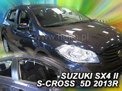 ВЕТРОБРАНИ ЗА SUZUKI SX4 II S-CROSS (2013+) 5 ВРАТИ - 2БР. ПРЕДНИ